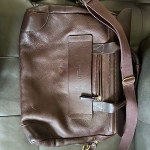 Bennett Winch brief case. Brown leather some dings.